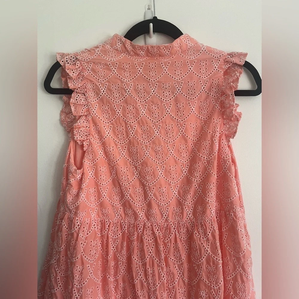 NEW Lilly Pulitzer Briela Eyelet Swing Cottagecore Dress Coral Pink Small - Picture 8 of 11